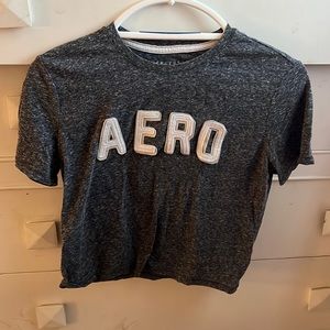 Aeropostale cropped logo tee